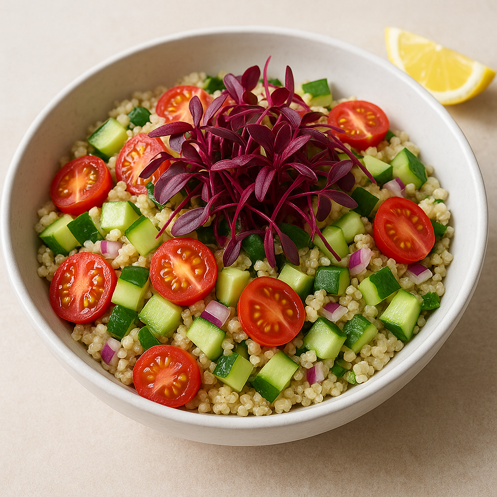 Amaranth Microgreen Quinoa Salad Delight — Amaranth recipe