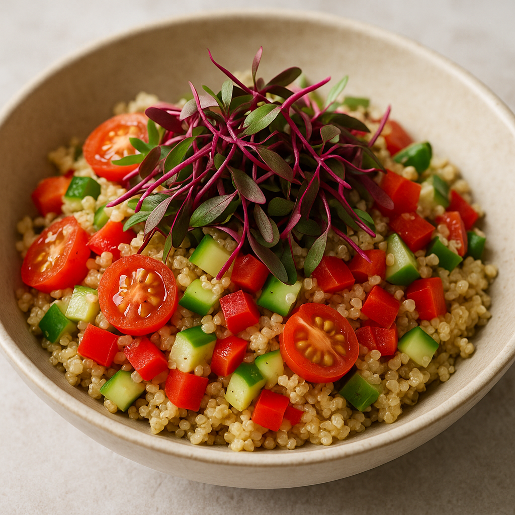Amaranth Microgreen and Quinoa Salad — Amaranth microgreens recipe