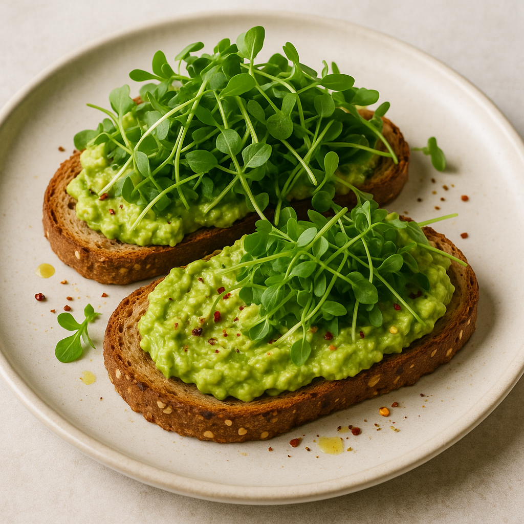 Arugula Microgreens and Avocado Toast Delight
