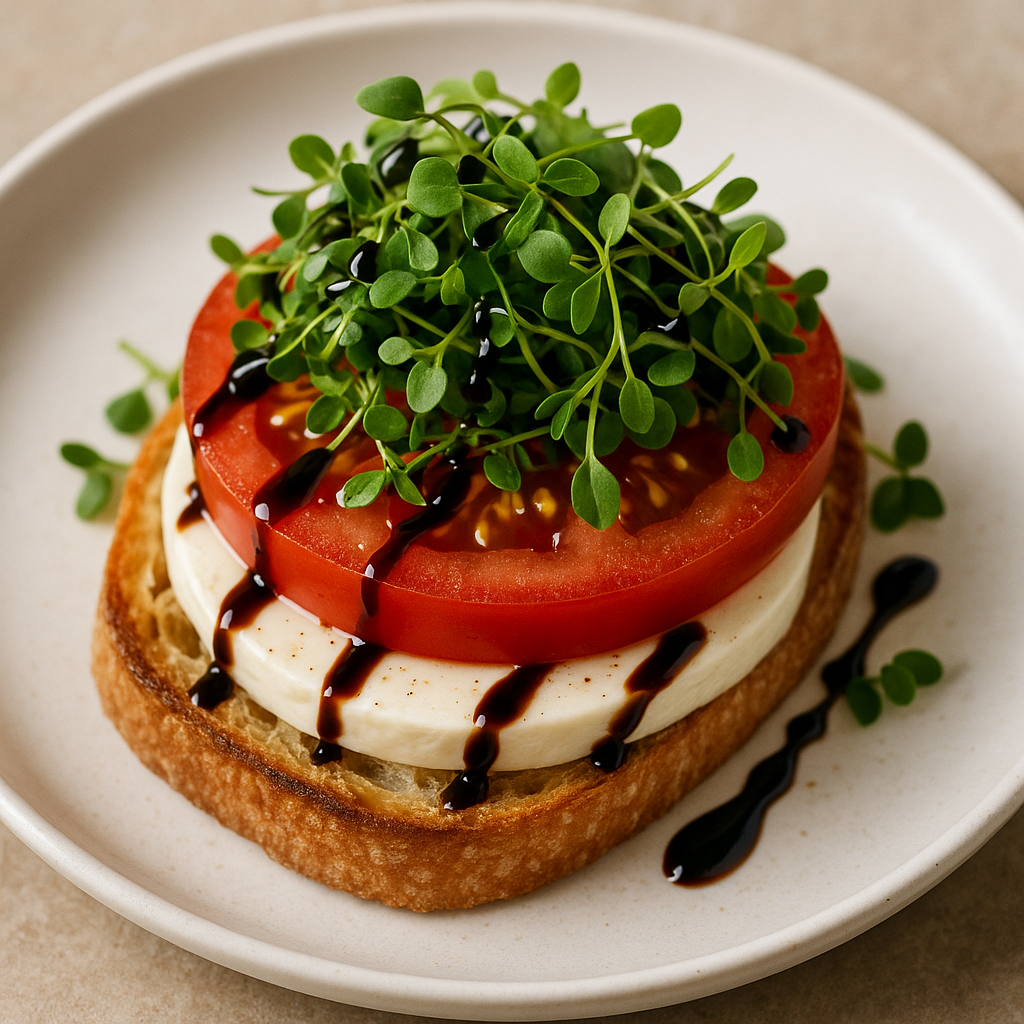 Basil Microgreens Caprese Toast (9-Minute Italian Breakfast) — Basil microgreens recipe