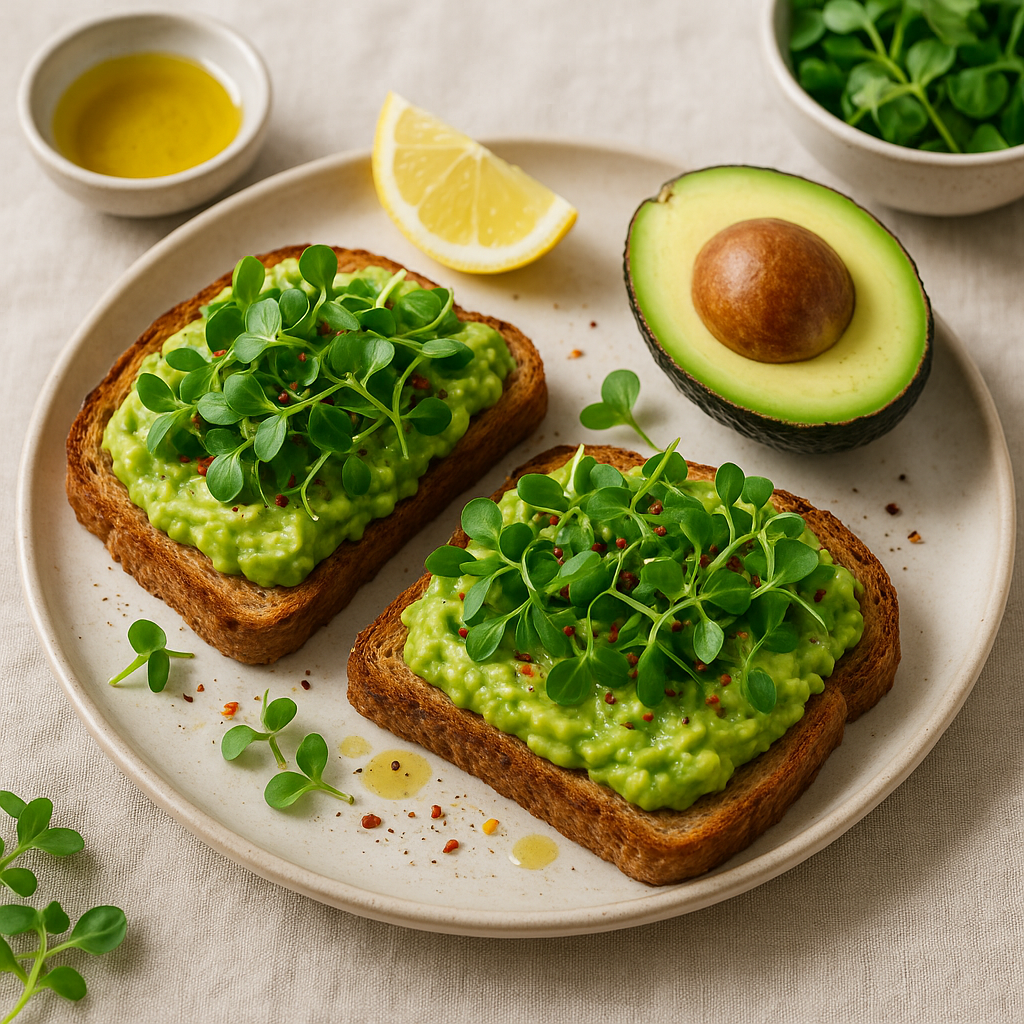 Basil Microgreen & Avocado Toast Delight — Basil recipe