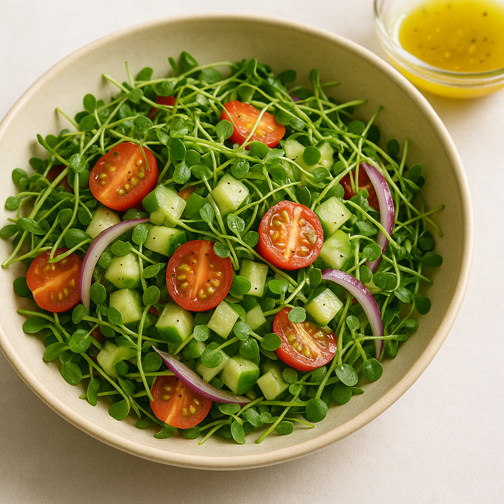 Broccoli Microgreen Salad with Citrus Vinaigrette — Broccoli recipe