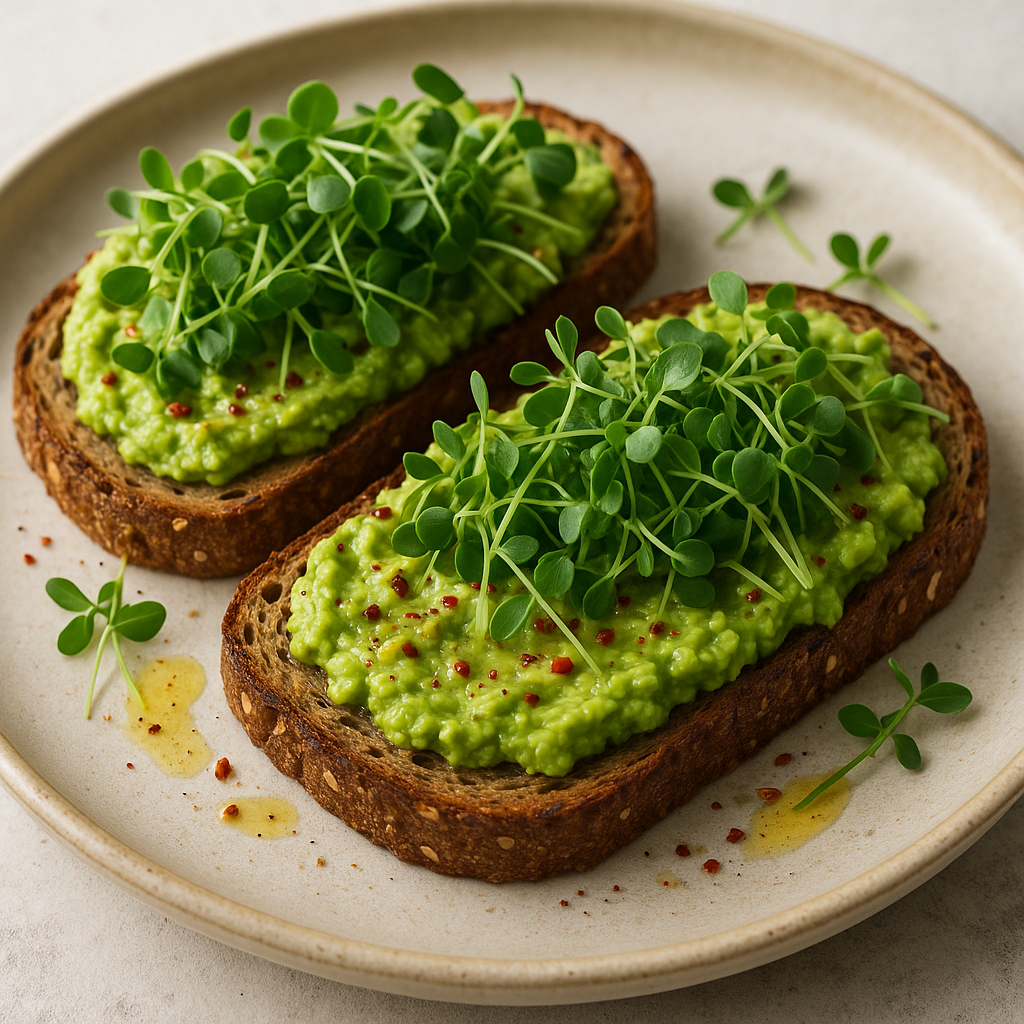 Broccoli Microgreens and Avocado Toast Delight — Broccoli microgreens recipe
