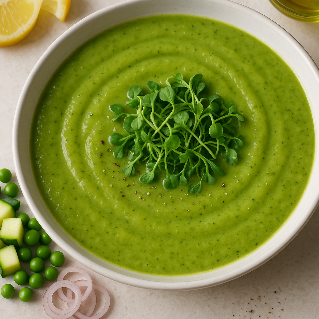 Broccoli Microgreens Detox Green Soup (20-Minute Vegan Lunch) — Broccoli microgreens recipe