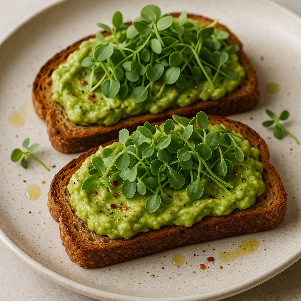 Buckwheat Microgreen and Avocado Toast — Buckwheat microgreens recipe