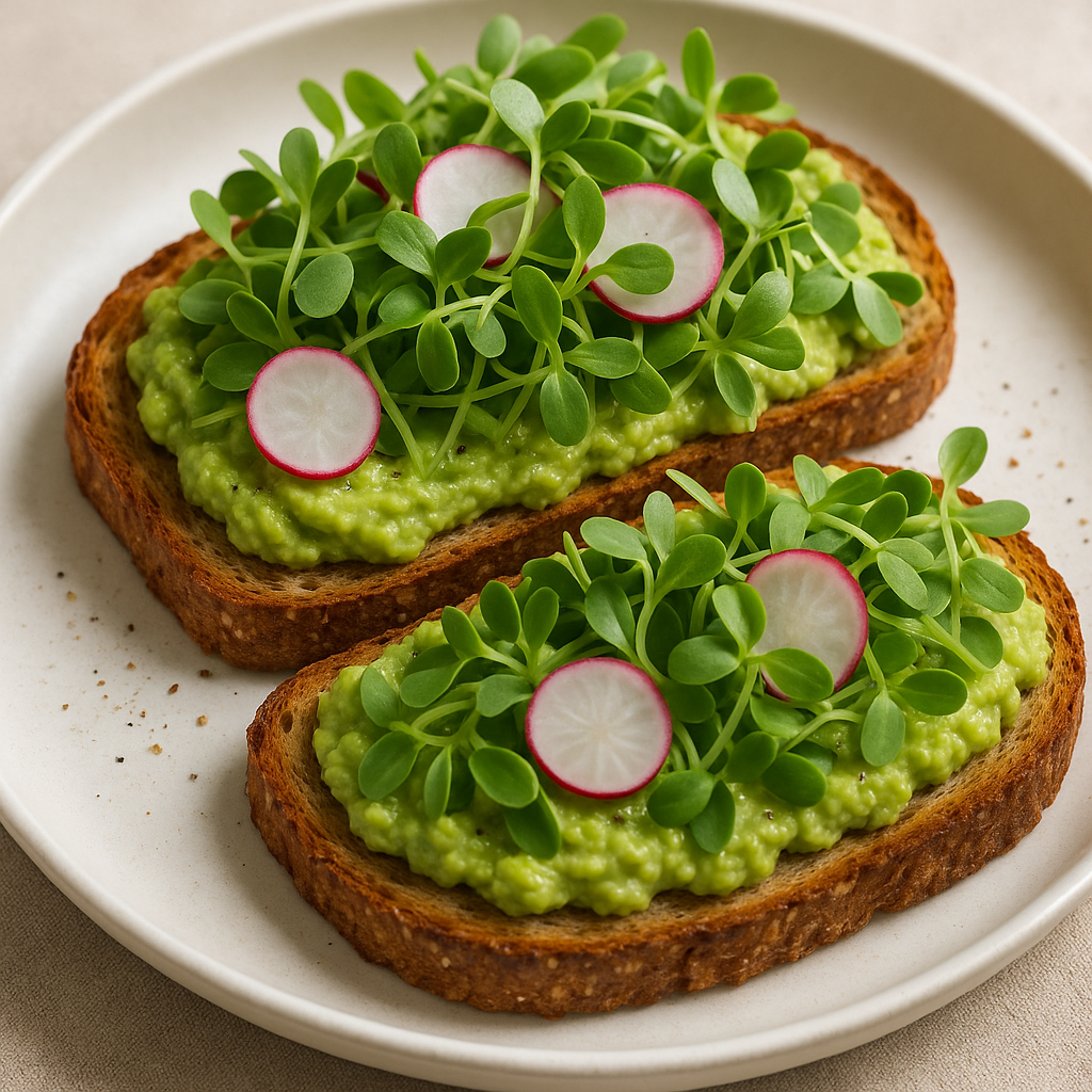 Cantaloupe Microgreens and Avocado Toast — Cantaloupe microgreens recipe
