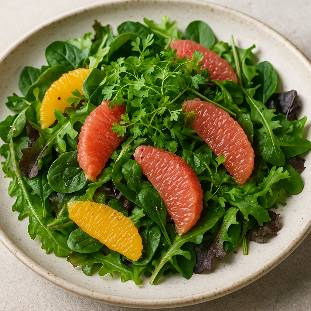 Chervil Microgreen Citrus Salad — Chervil microgreens recipe