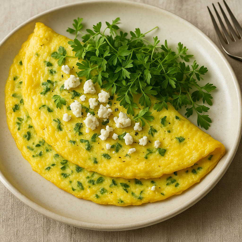 Chervil Microgreen Omelette Delight — Chervil microgreens recipe