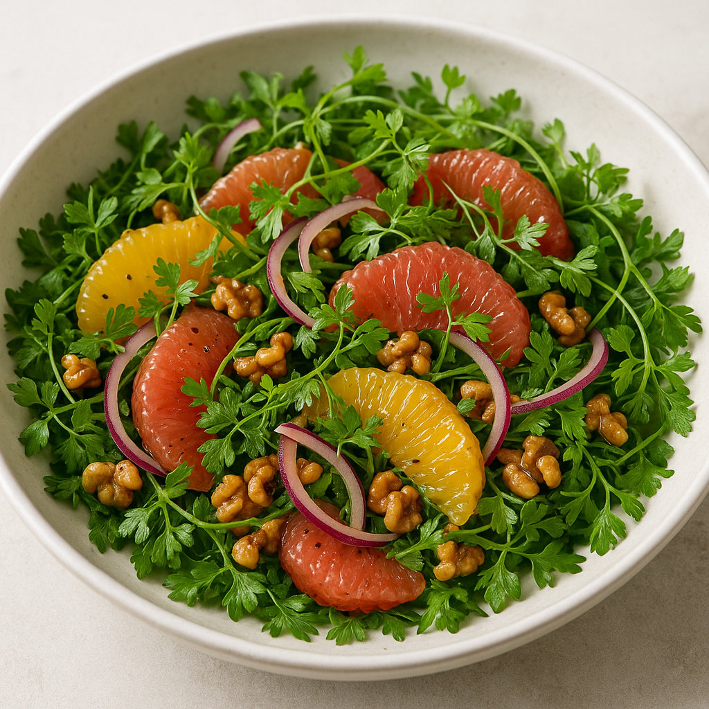 Chervil Microgreens and Citrus Salad — Chervil microgreens recipe
