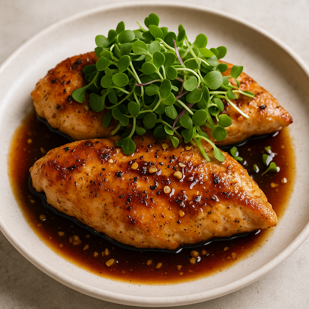 Pan-Seared Chicken with Wasabi Mustard Microgreens (20-Minute Protein Dinner) — Mustard microgreens recipe