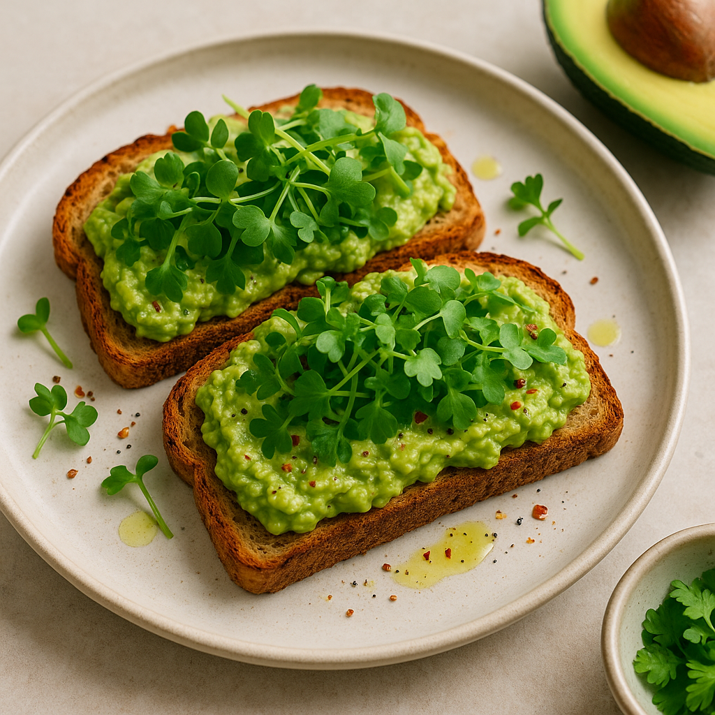 Cilantro Microgreens and Avocado Toast Delight — Cilantro microgreens recipe