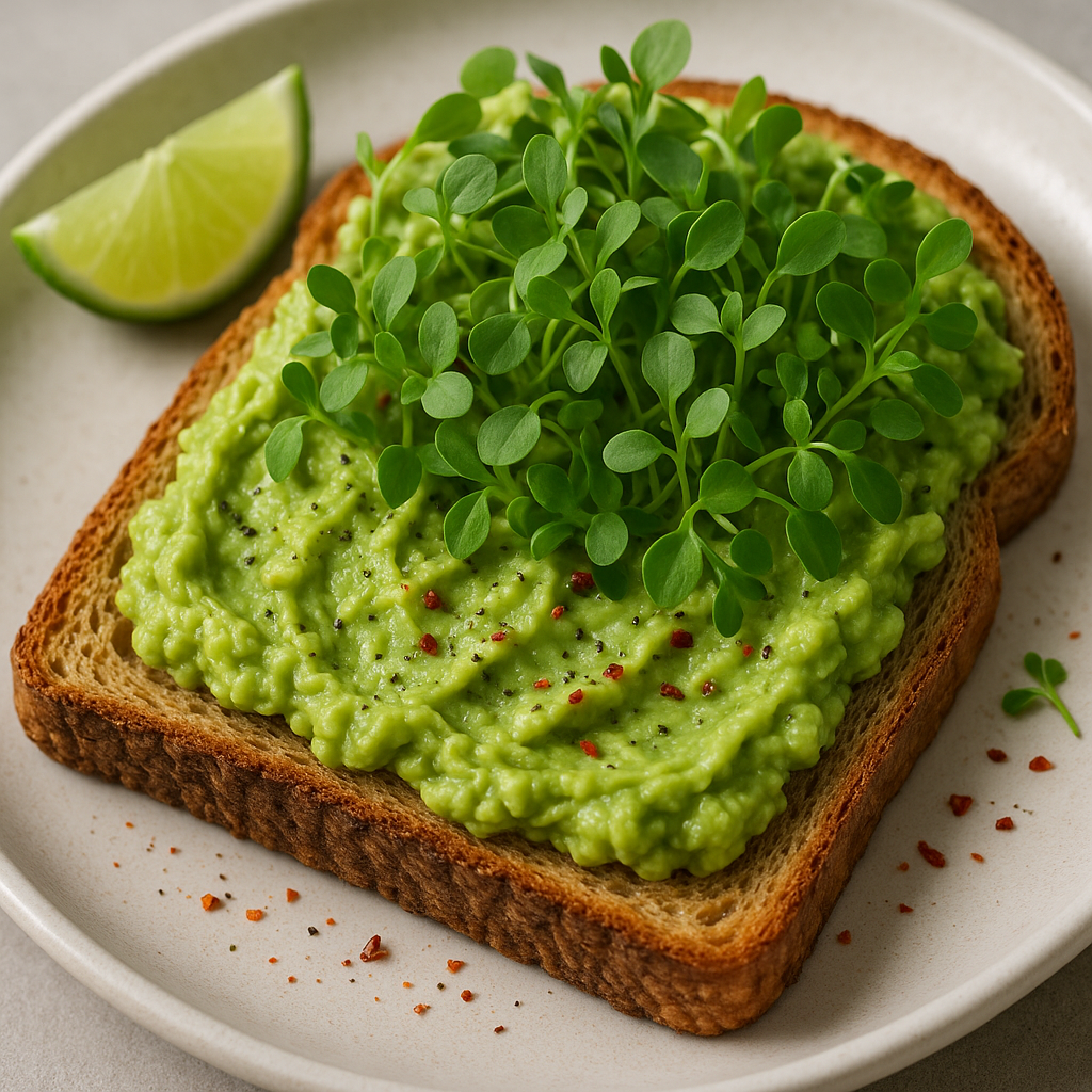 Cilantro Microgreen Avocado Toast — Cilantro microgreens recipe