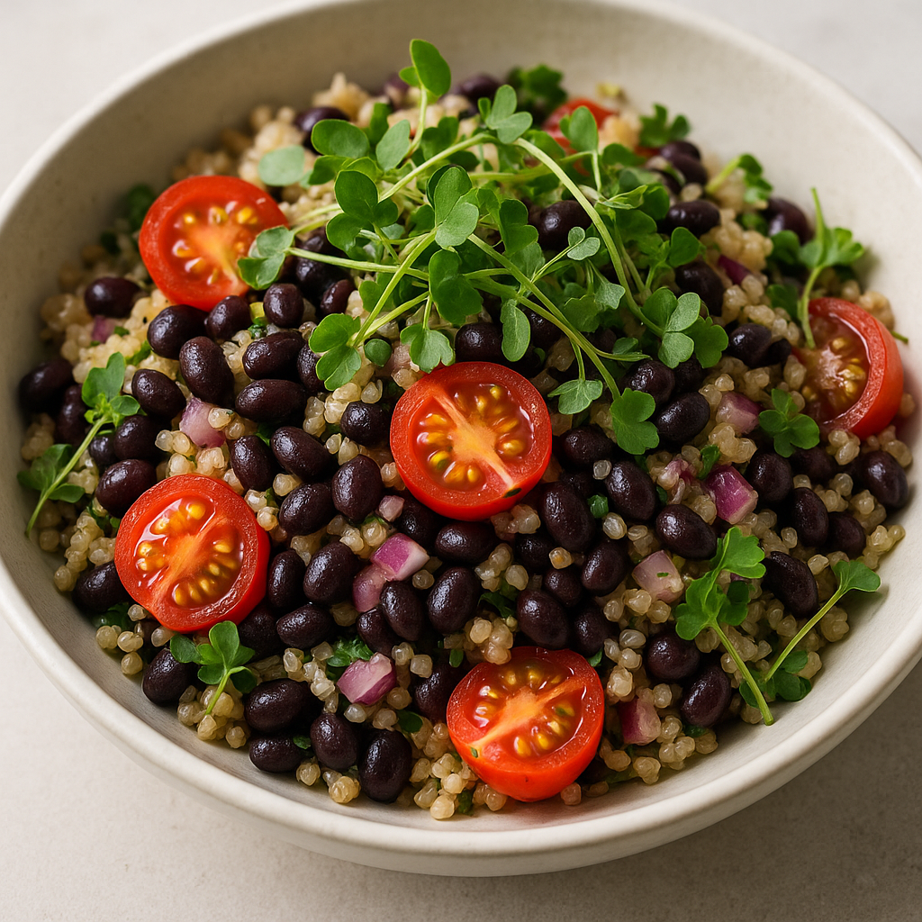 Cilantro Microgreens-Powered Quinoa Salad — Cilantro microgreens recipe