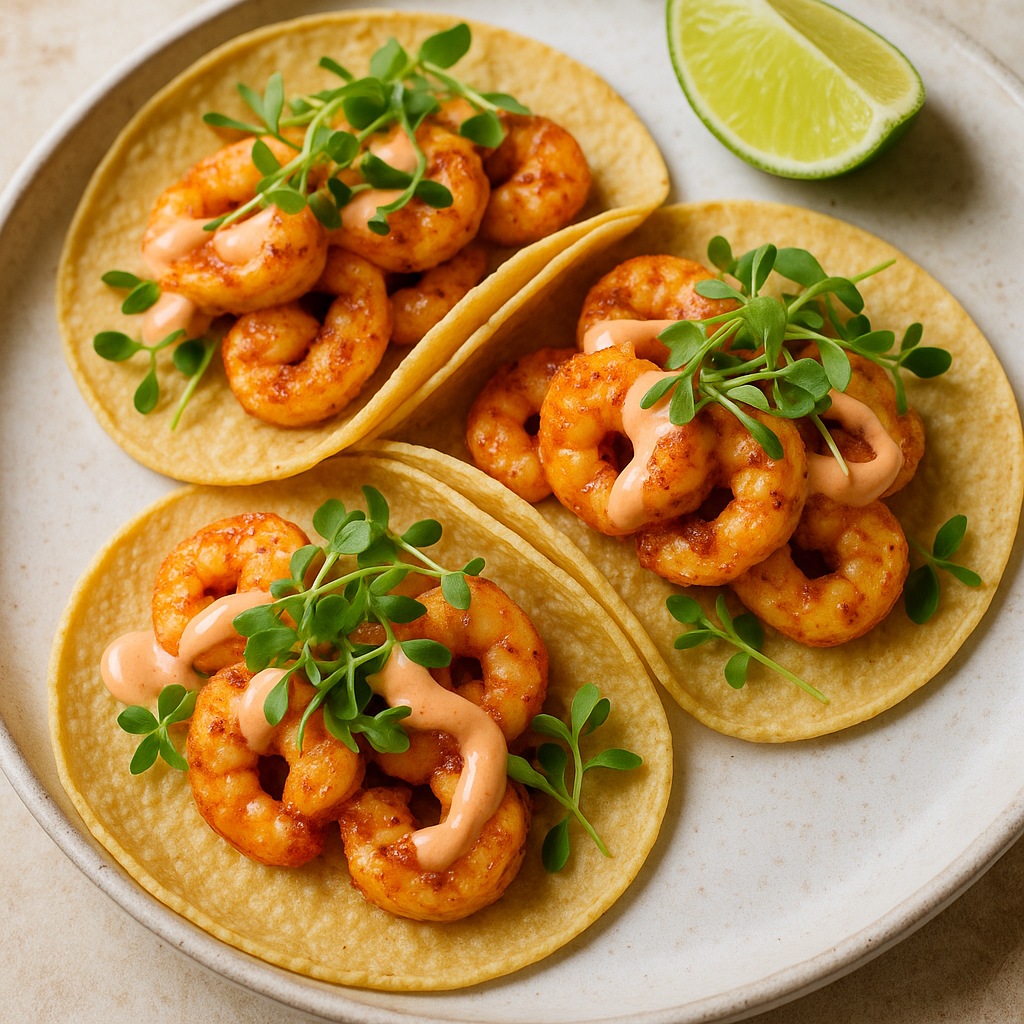Spicy Cilantro Microgreens and Shrimp Tacos — Cilantro microgreens recipe