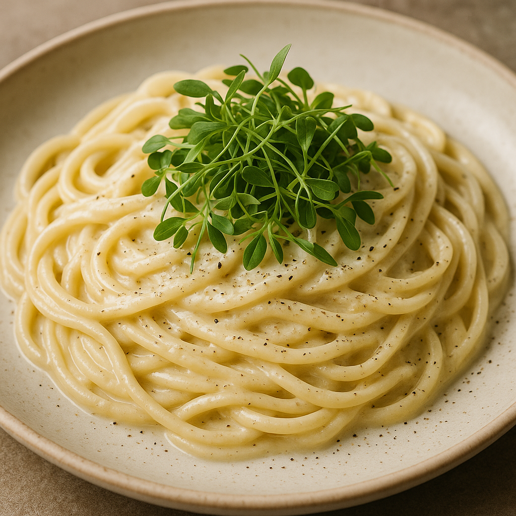 Creamy Fennel Microgreen Pasta — Fennel microgreens recipe