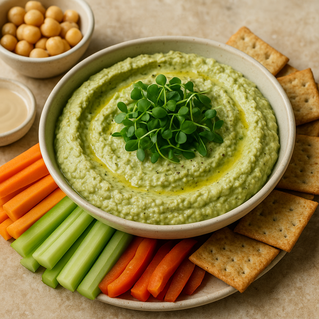 Creamy Parsley Microgreen and Chickpea Dip — Parsley microgreens recipe