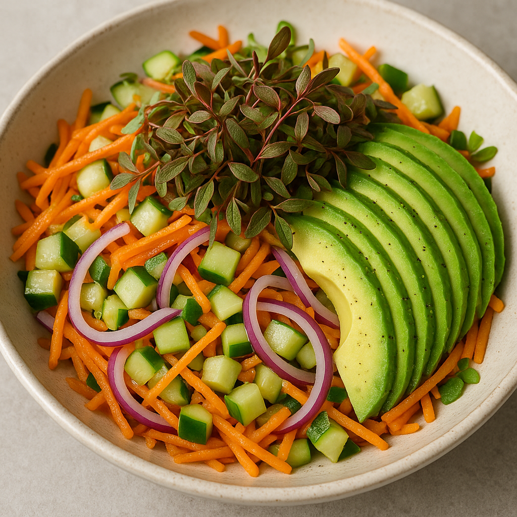 Crunchy Mahogany Microgreen Salad — Chinese Mahogany microgreens recipe