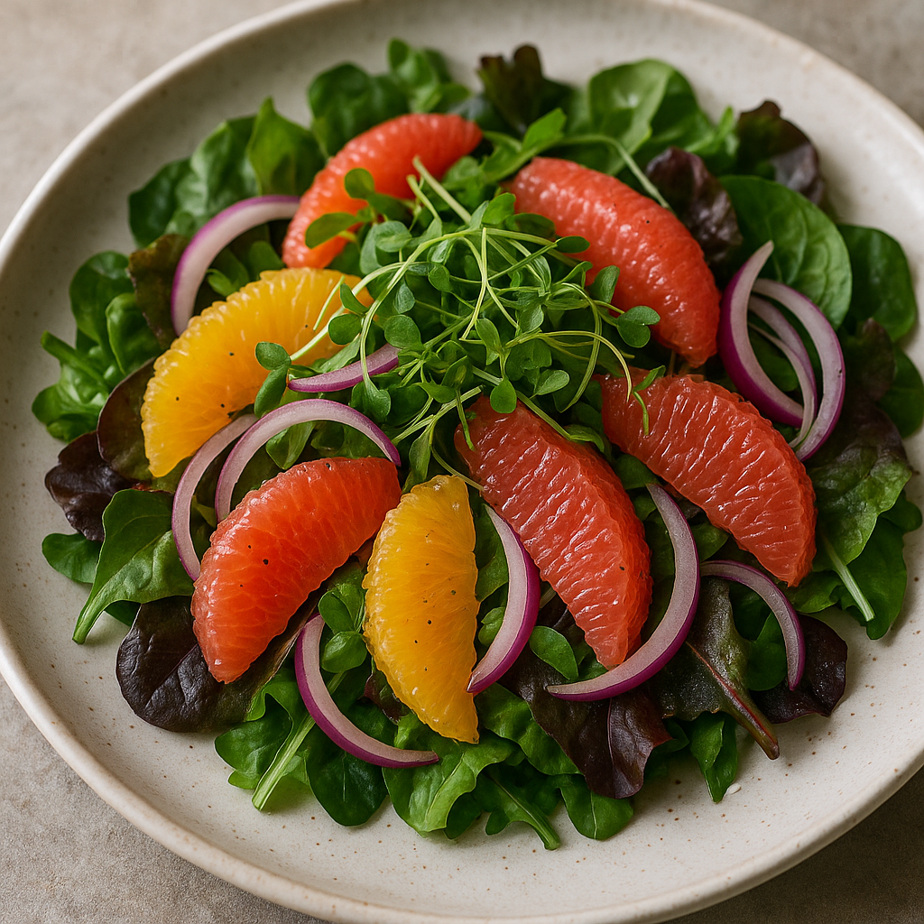 Fennel Microgreens and Citrus Salad Delight — Fennel microgreens recipe