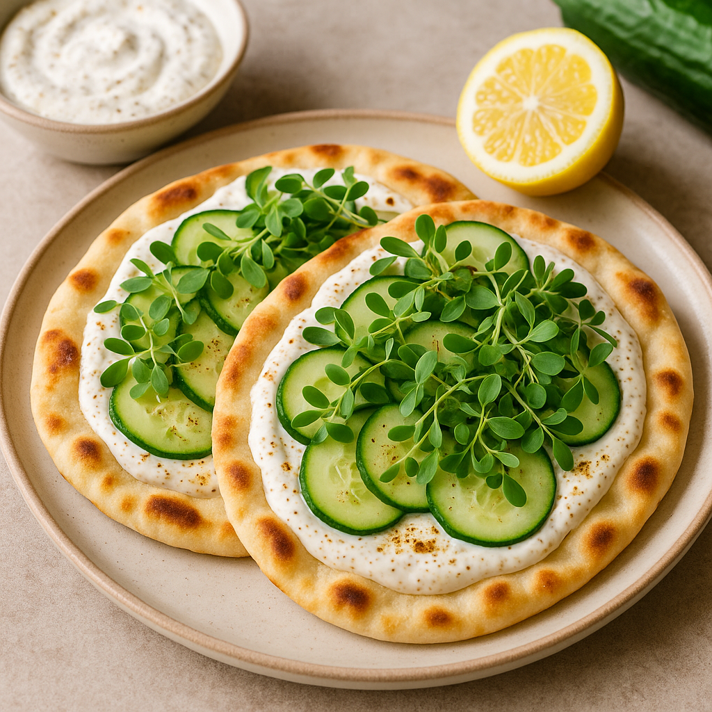 Fenugreek Microgreens Yogurt Flatbread — Fenugreek microgreens recipe
