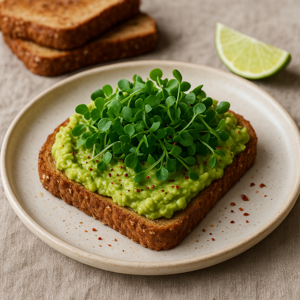 Hearty Parsley Microgreen and Avocado Toast — Parsley microgreens recipe