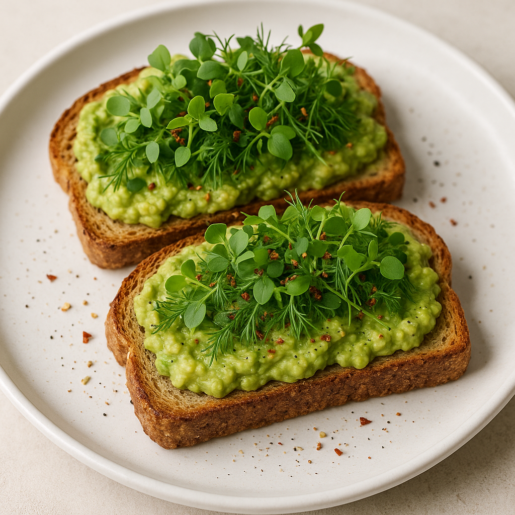 Herb Microgreens & Avocado Toast Bliss — ChefPax Mix microgreens recipe
