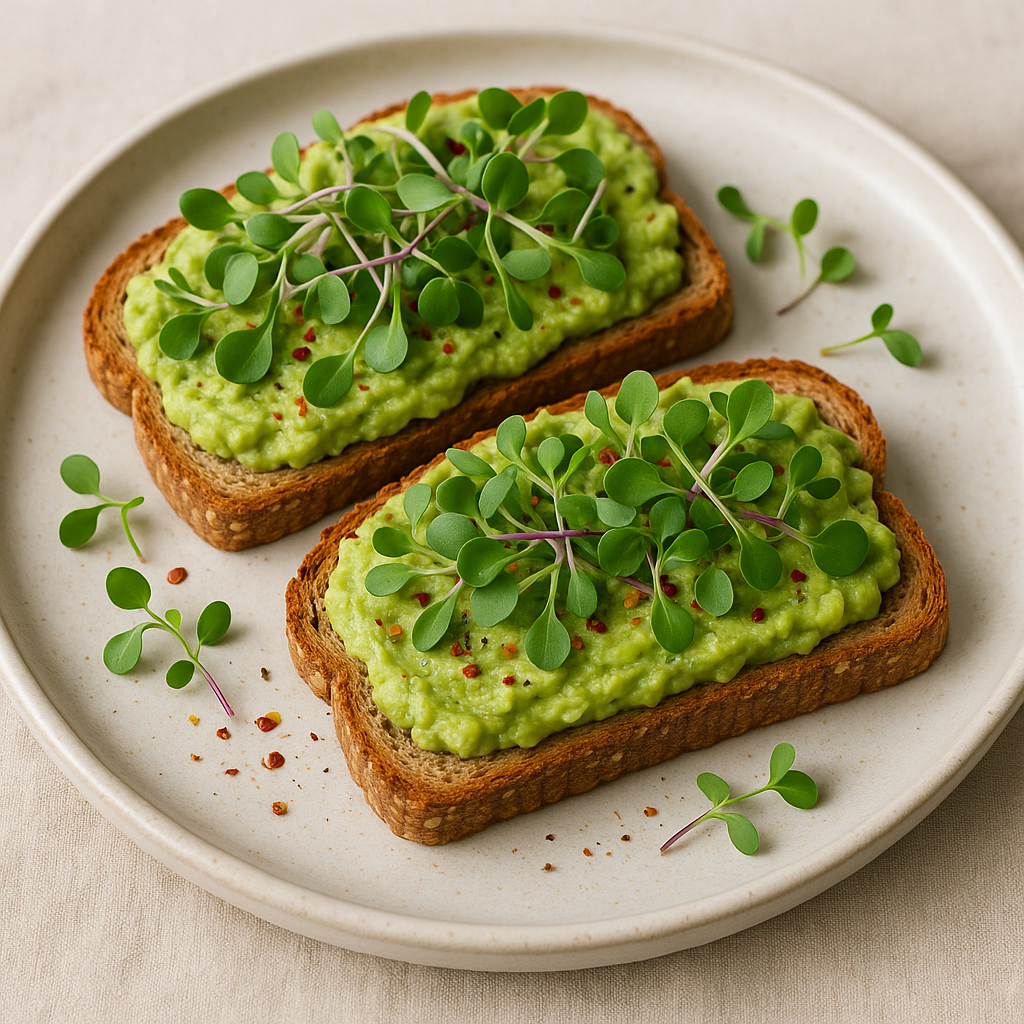 Kohlrabi Microgreen and Avocado Toast — Kohlrabi microgreens recipe