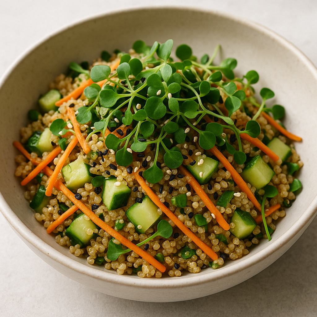 Kohlrabi Microgreen & Quinoa Salad Delight — Kohlrabi microgreens recipe