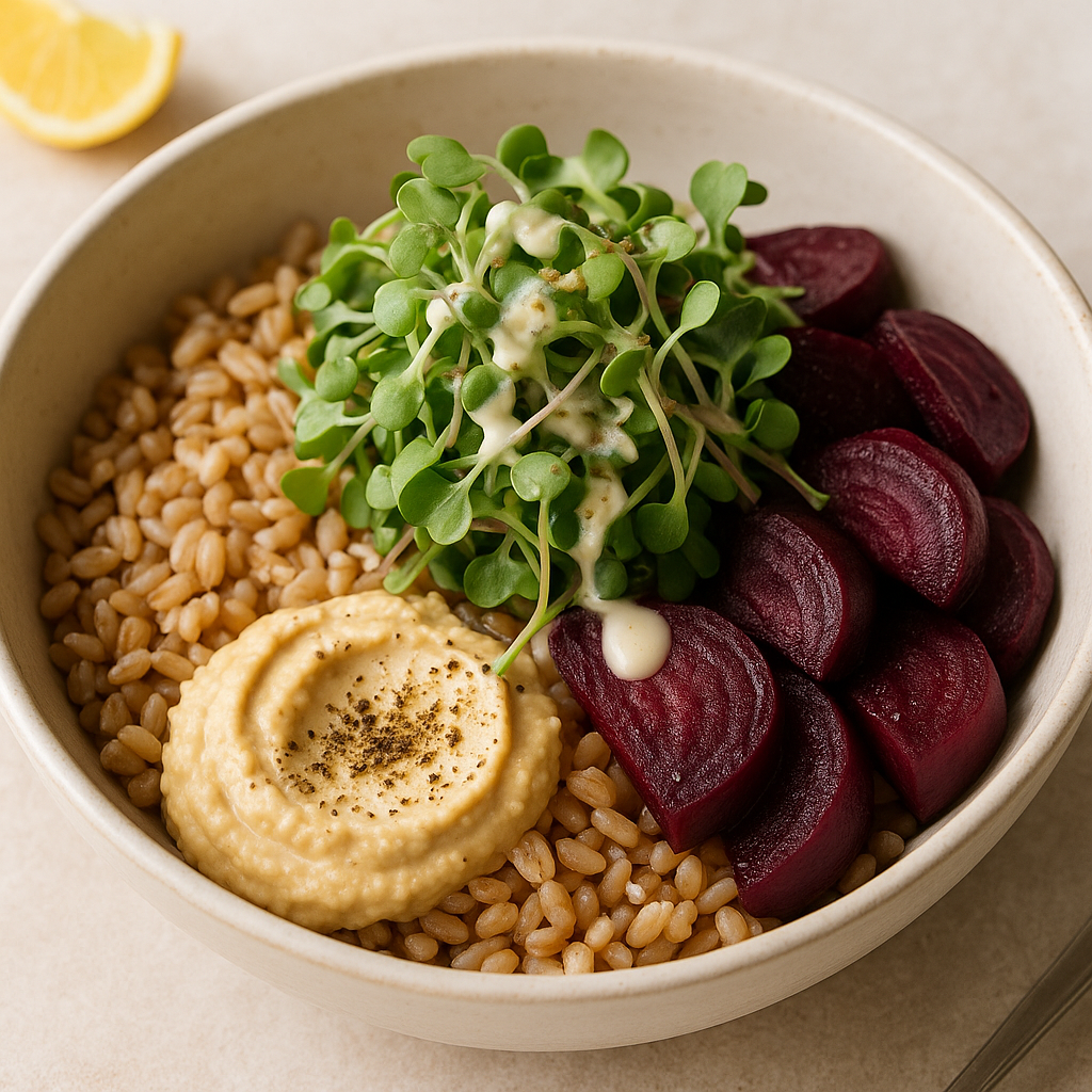 Kohlrabi Microgreens Farro Grain Bowl (25-Minute Vegetarian Lunch) — Kohlrabi microgreens recipe