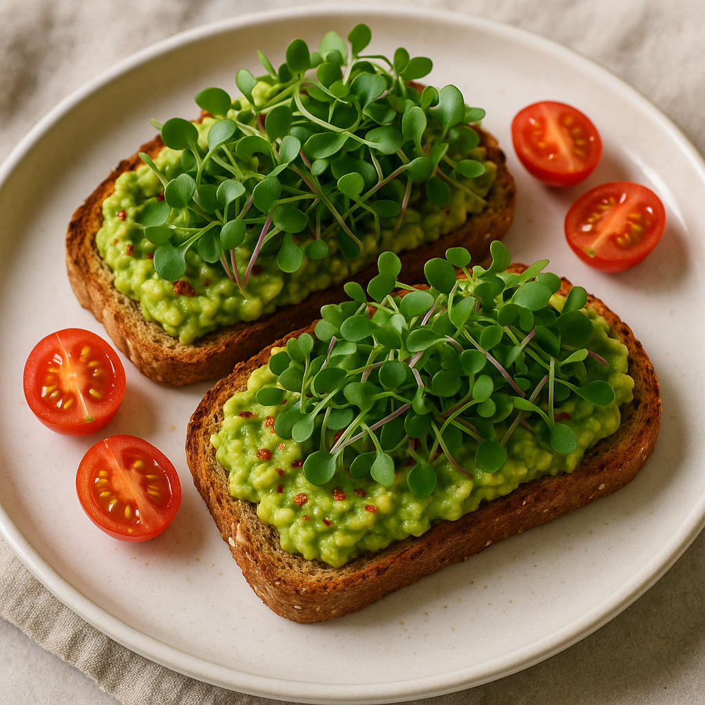 Mustard Microgreen and Avocado Toast Delight — Mustard microgreens recipe