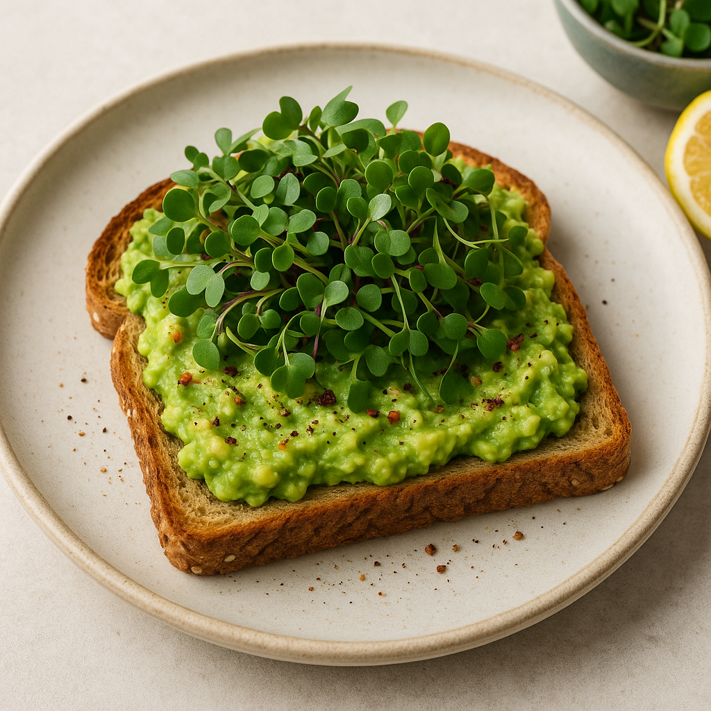 Mustard Microgreens & Avocado Toast — Mustard microgreens recipe