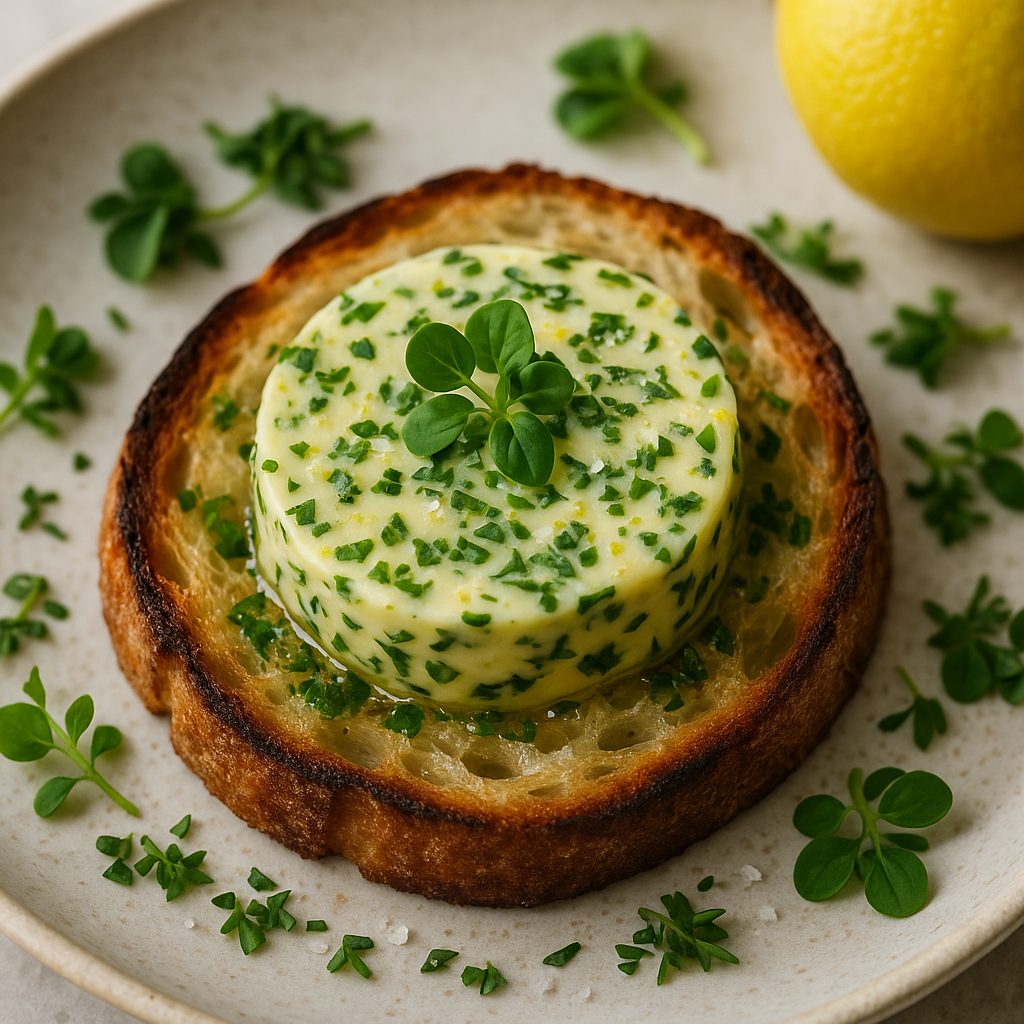 Nasturtium Microgreens Compound Butter (10-Minute Finishing Butter) — Nasturtium microgreens recipe
