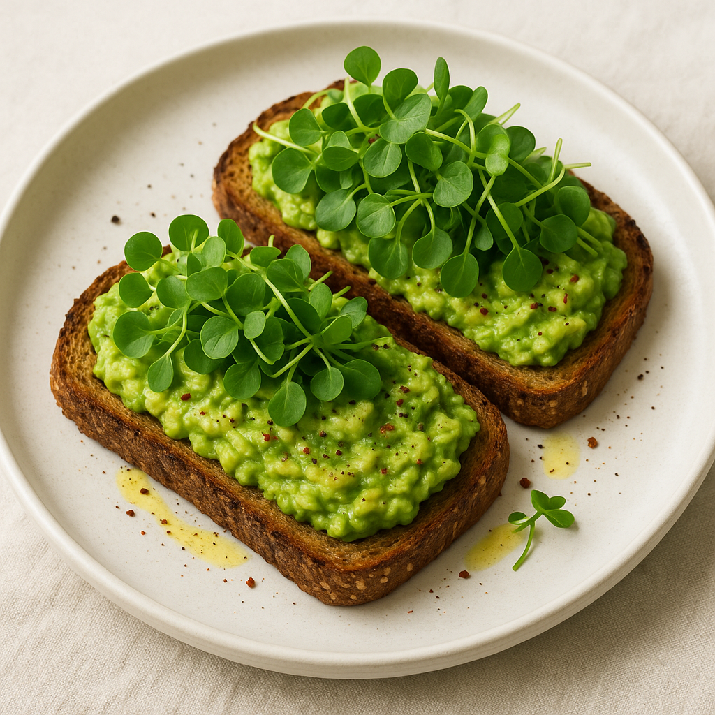 Nasturtium Microgreen Avocado Toast — Nasturtium microgreens recipe