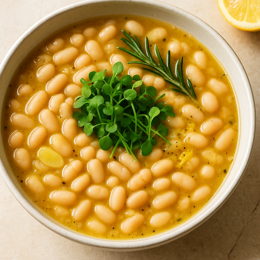 Parsley Microgreens White Bean Soup (25-Minute Vegetarian Dinner) — Parsley microgreens recipe