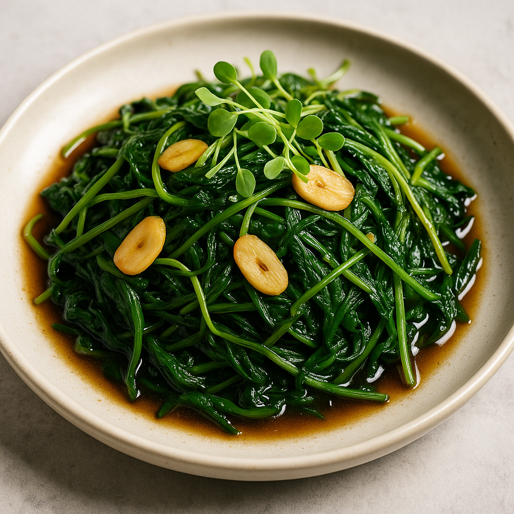 Garlic Pea Shoot Stir-Fry (8-Minute Chinese Side Dish) — Pea microgreens recipe