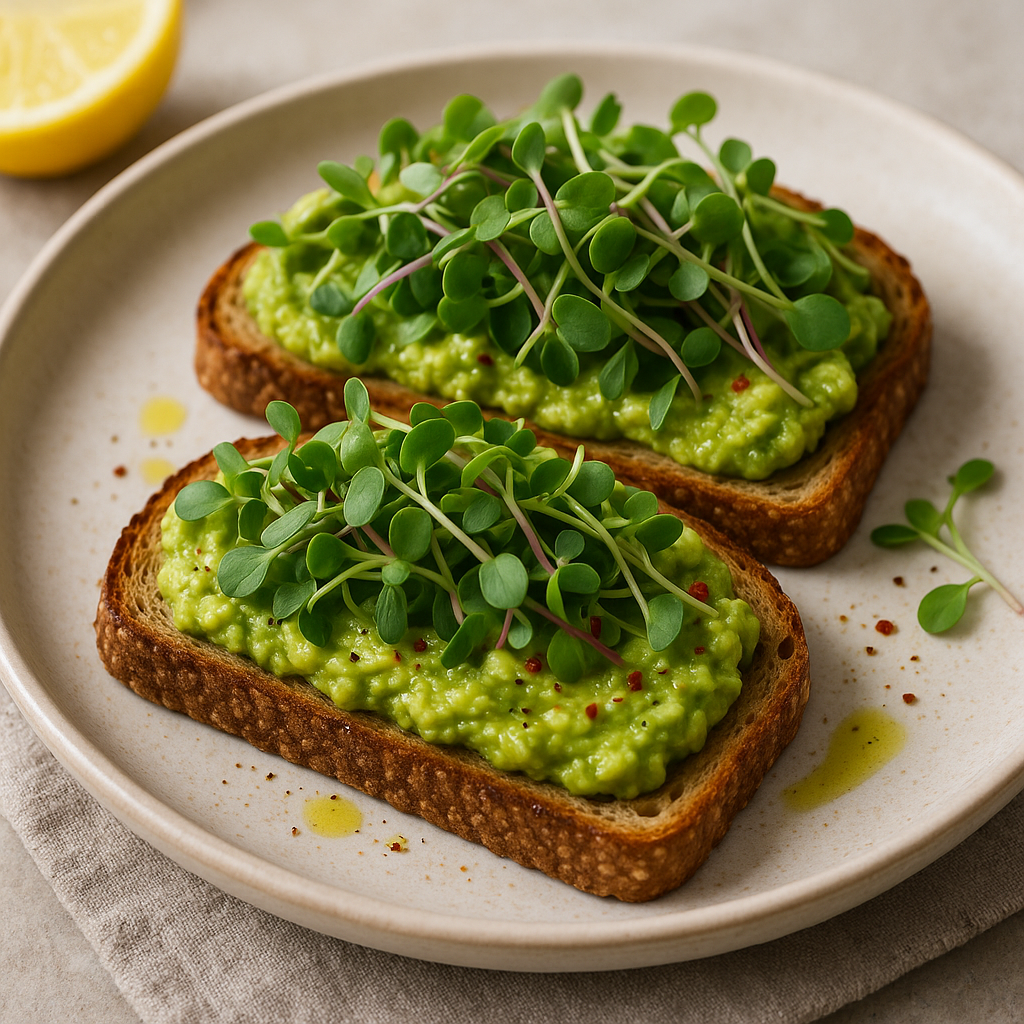 Radish Microgreen Avocado Toast Delight — Radish microgreens recipe