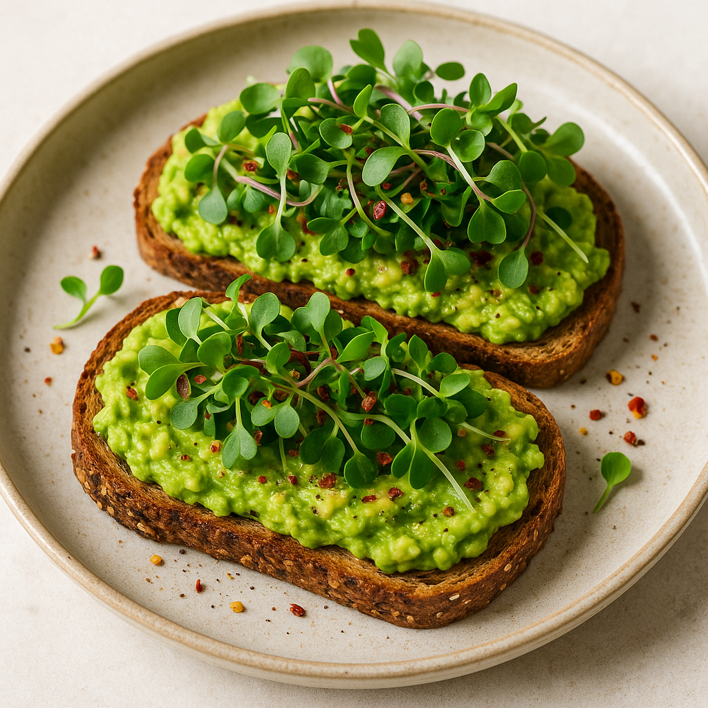Radish Microgreen and Avocado Toast Delight — Radish microgreens recipe
