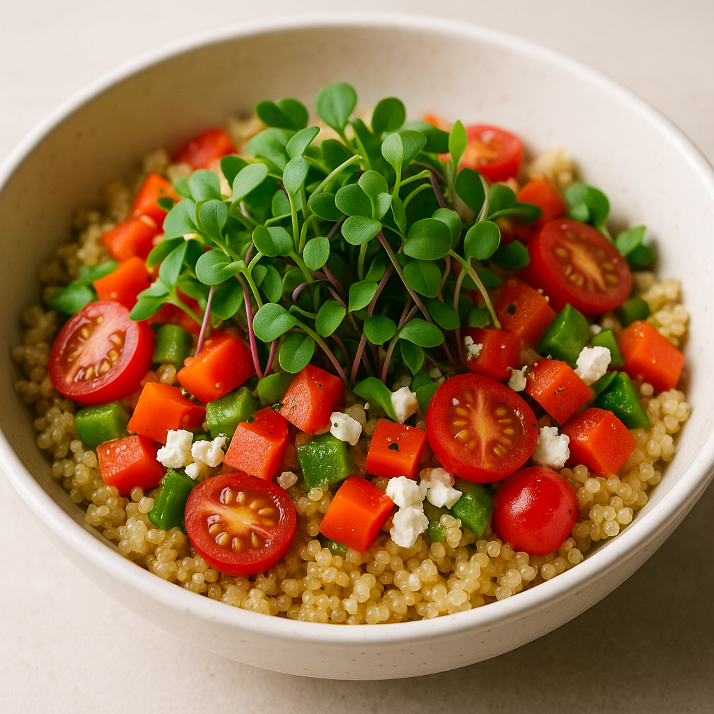 Radish Microgreen and Quinoa Bowl — Radish recipe