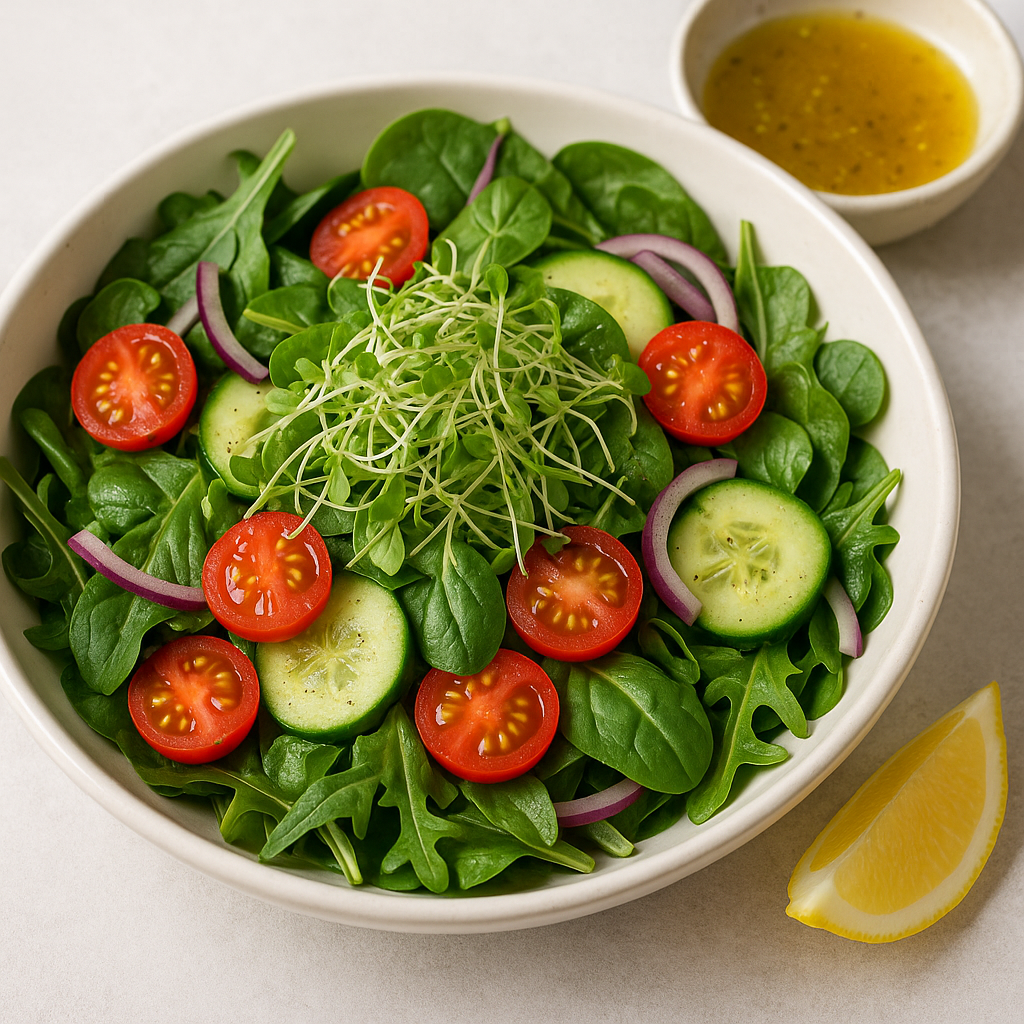 Refreshing Alfalfa Microgreen Salad — Alfalfa sprouts recipe