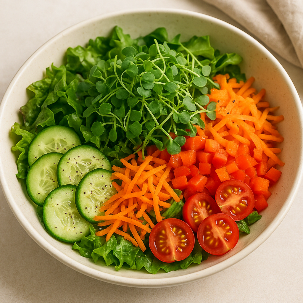Refreshing Broccoli Microgreens Salad Bowl