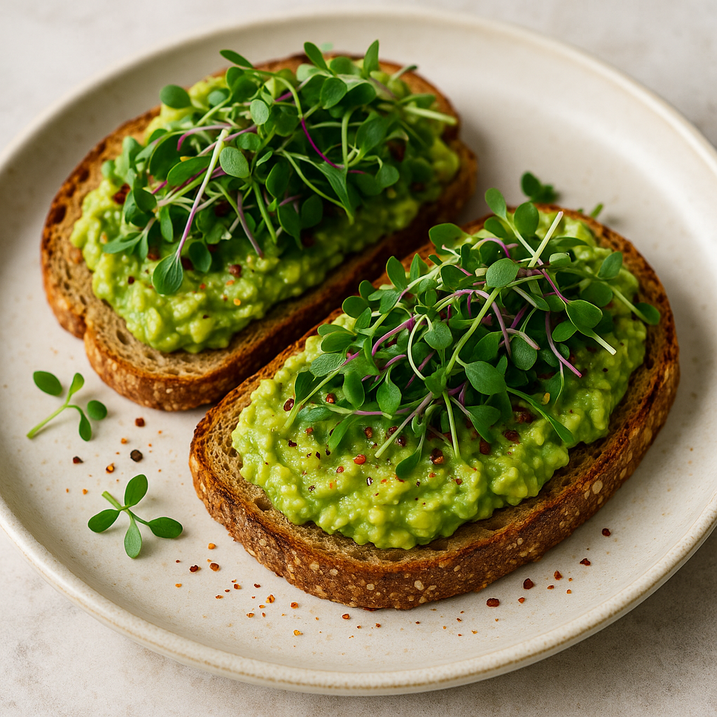 Savory ChefPax Microgreens and Avocado Toast — ChefPax Mix microgreens recipe