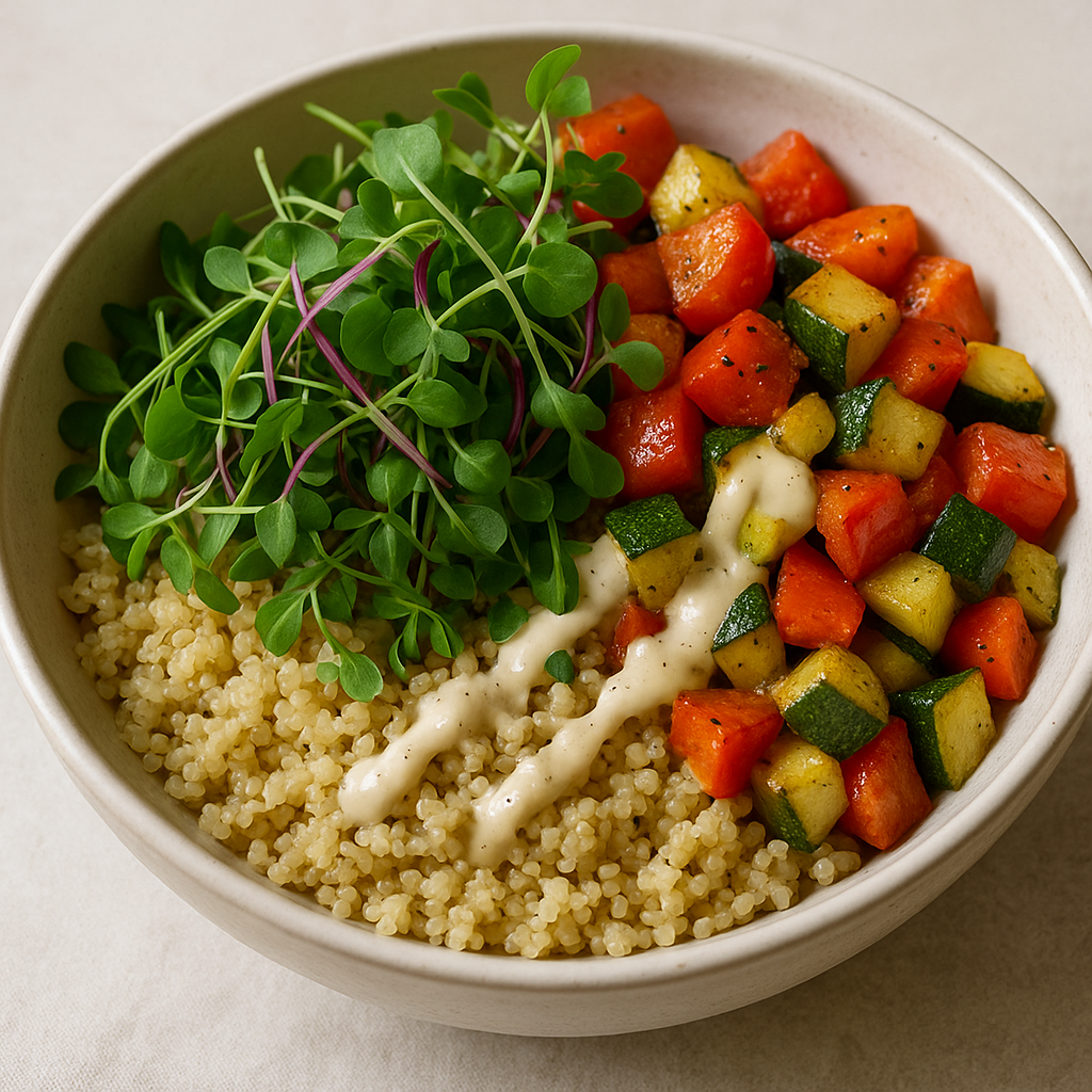 Savory Mixed Microgreens and Quinoa Bowl — ChefPax Mix recipe