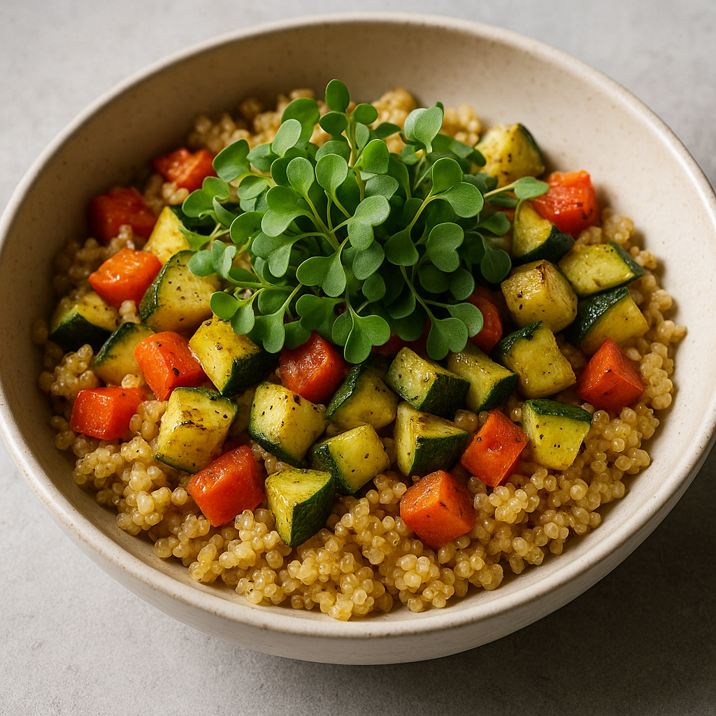 Savory Mustard Microgreen Quinoa Bowl — Mustard recipe