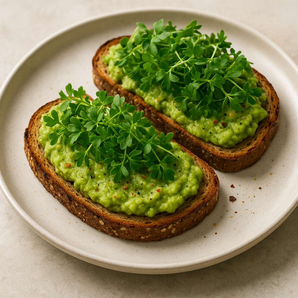 Savory Parsley Microgreen and Avocado Toast — Parsley microgreens recipe