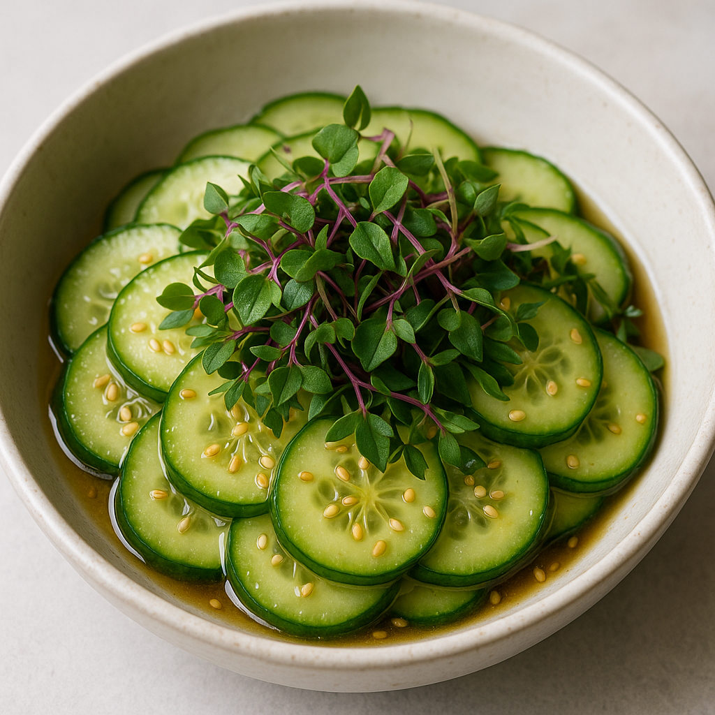 Shiso Microgreens Cucumber Salad (10-Minute Japanese Side Dish) — Shiso microgreens recipe