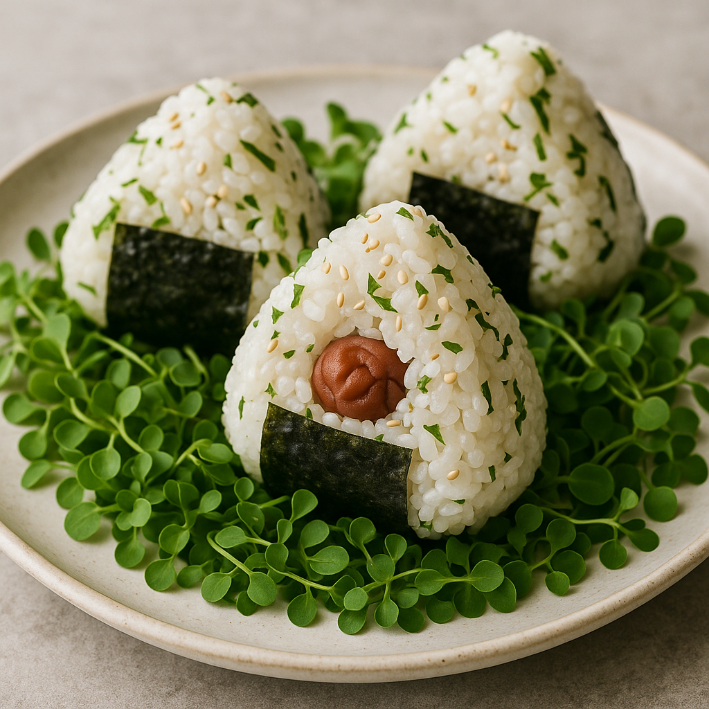 Shiso Microgreens Onigiri (20-Minute Japanese Rice Balls) — Shiso microgreens recipe