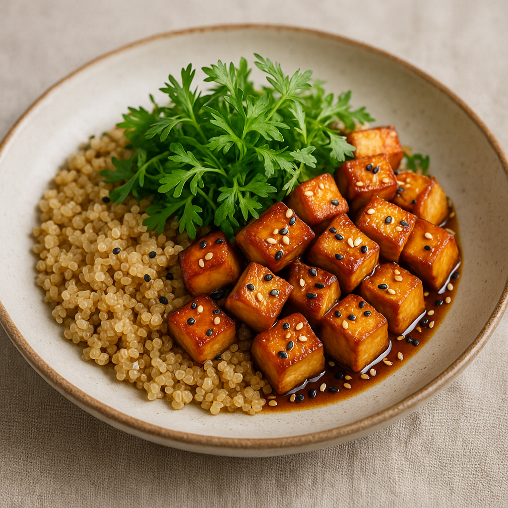 Shungiku Microgreen Quinoa Bowl with Tofu — Shungiku recipe