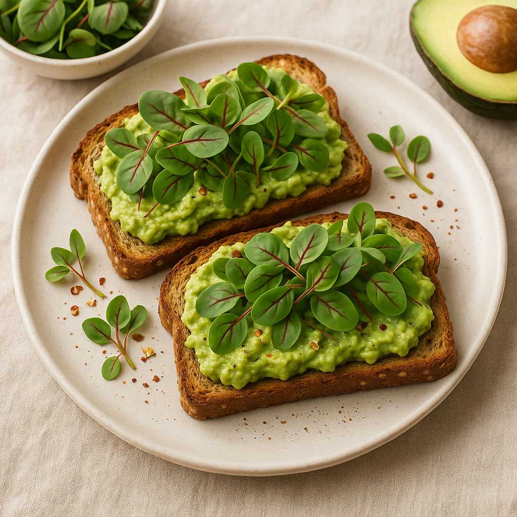 Sorrel Microgreen and Avocado Toast — Sorrel microgreens recipe