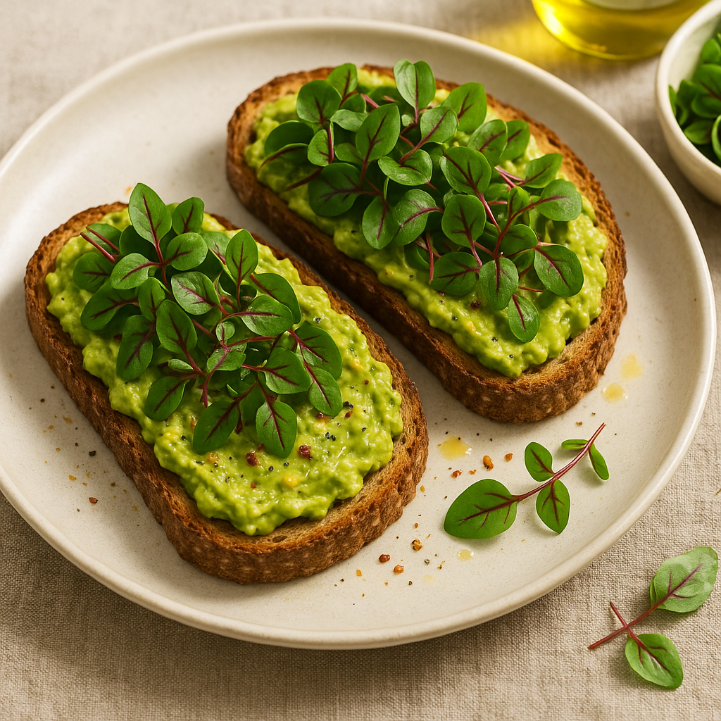 Sorrel Microgreen & Avocado Toast — Sorrel microgreens recipe