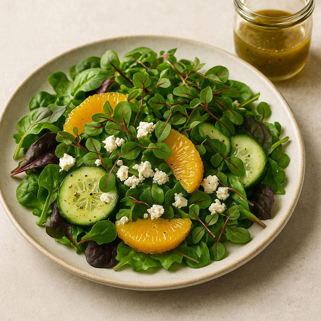 Sorrel Microgreen Salad with Citrus Vinaigrette