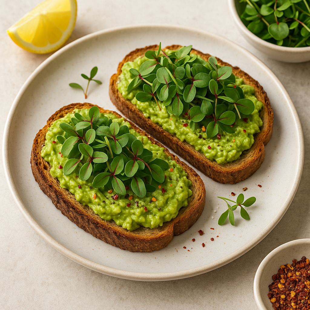 Sorrel Microgreens Avocado Toast — Sorrel recipe